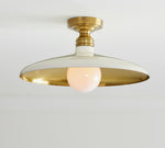 Load image into Gallery viewer, Forvara Farmhouse Metal Flush Mount Light - Black or White Ceiling Lamp
