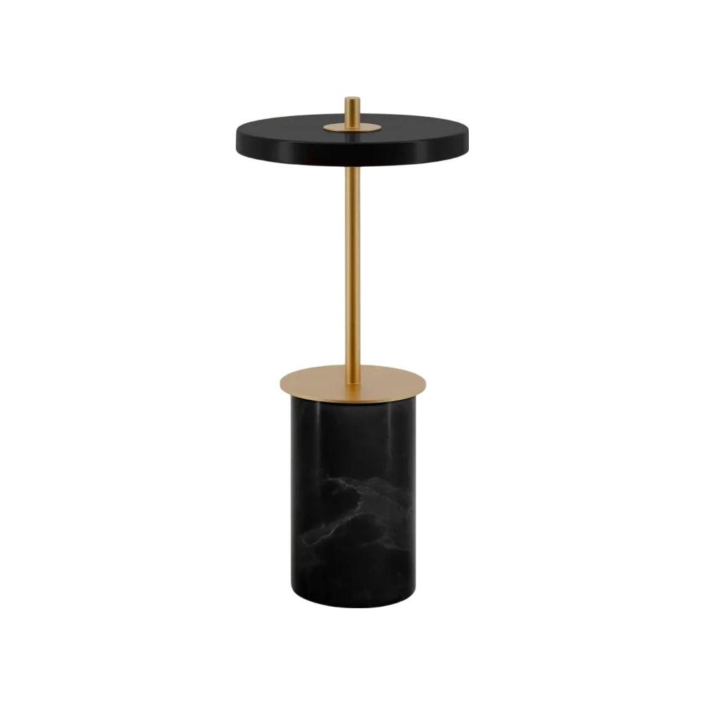 Astris Modern Disc Table Lamp - Minimalist LED Desk Lamp for Bedroom Nightstand or Living Room