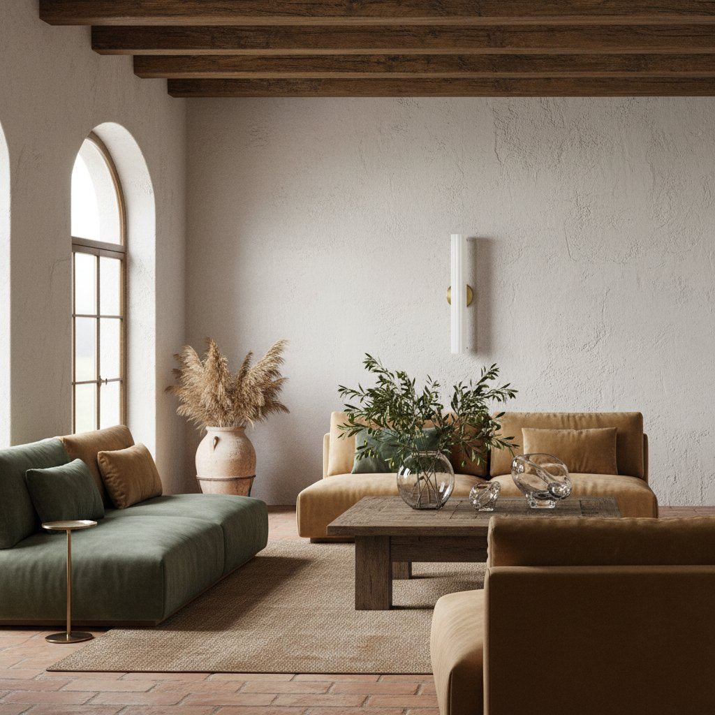 Trenia stalen wandlamp met melkglas kap - verticaal geribbeld ontwerp