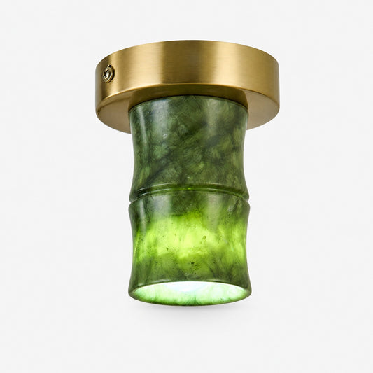 Complete jade bamboo flush mount ceiling lamp