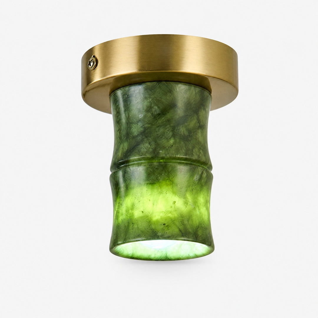 Complete jade bamboo flush mount ceiling lamp