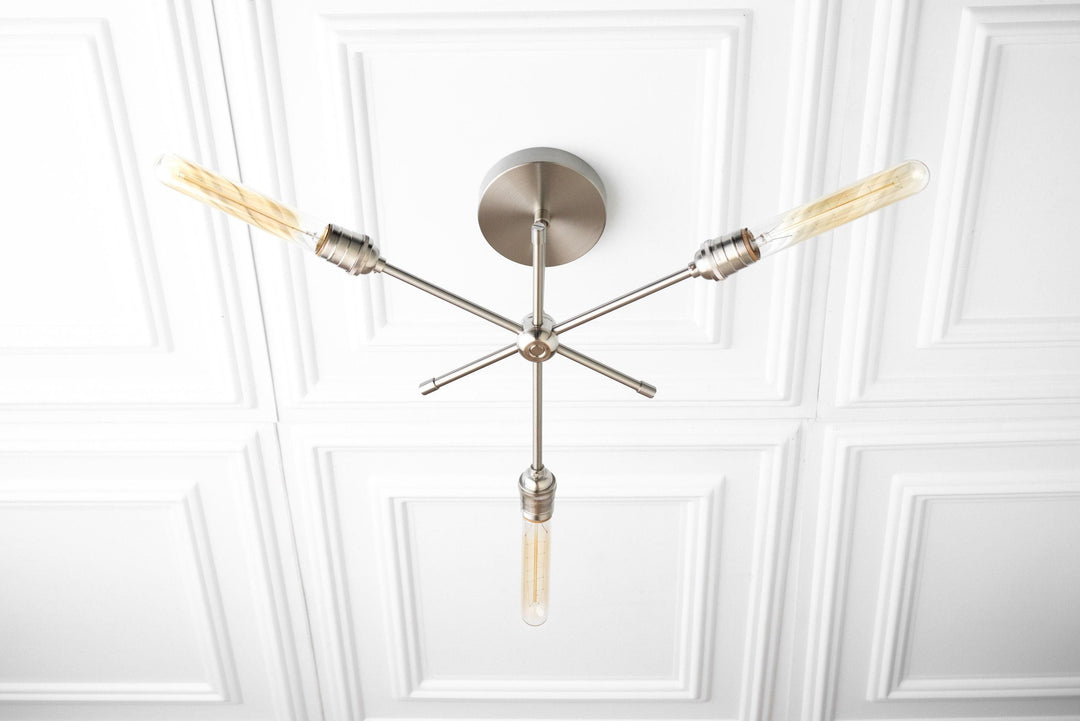 Mobilux Line Industrial Chandelier - Modern Ceiling Light Fixture for Home