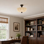 Load image into Gallery viewer, Durnic Cream Style Ceiling Light – French Vintage Flush Mount Ceiling Light for Bedroom