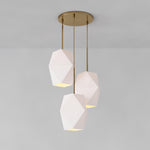 Load image into Gallery viewer, Talvior Sculptural Lighting - 3-Light Faceted Chandelier in Versatile Finishes | Explore Collection

