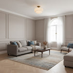 Load image into Gallery viewer, Vexrona Tiered Glass Shade Flush Mount – Contemporary Lighting for Bedrooms and Hallways