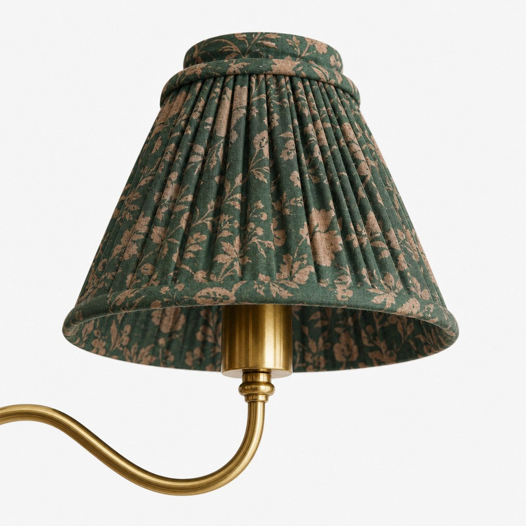 Solmire Rustic Chandelier – Wooden Mental Frame with Fabric Shades for Living Room