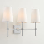 Load image into Gallery viewer, Derlina White Linen Shades Wall Lamp – Retro Metal Multi-Head Lighting Fixture
