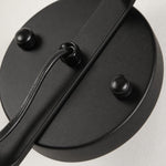 Afbeelding laden in galerijweergave, Close view of matte black round wall plate and cord detail