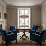 Afbeelding laden in galerijweergave, Orbina UFO Lint Hanglamp – Sculpturaal Schijfontwerp Hanglamp voor Woonkamer N61