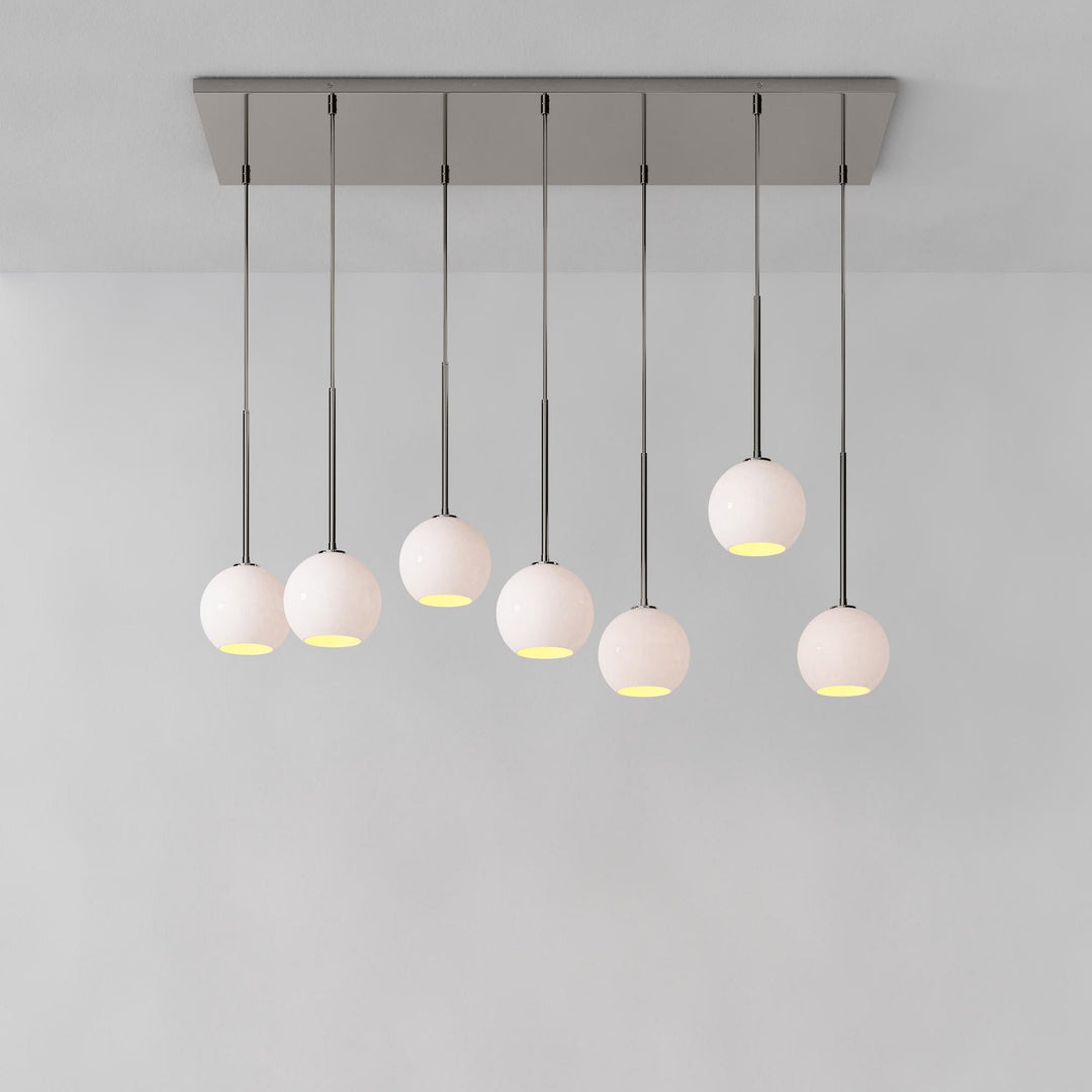 Selvion Elegant 7-Light Globe Chandelier – Glass Pendant Light