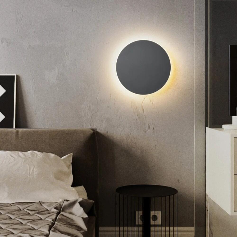 Luz de Pared LED Minimalista Moderna Nórdica Redonda de Aluminio