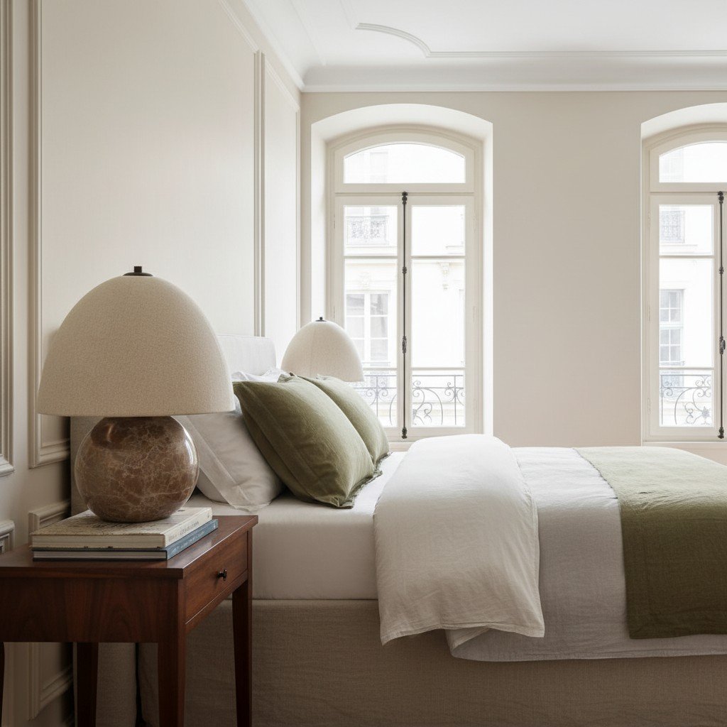 Cordove Tafellamp Sculpturale Bolvormige Voet Artistieke Tafellamp - Linnen Kap voor Slaapkamer Woonkamer