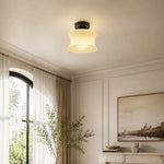 Cargar imagen en el visor de la Galería, French Bauhaus Glass Flush Mount Ceiling Light, 20 cm