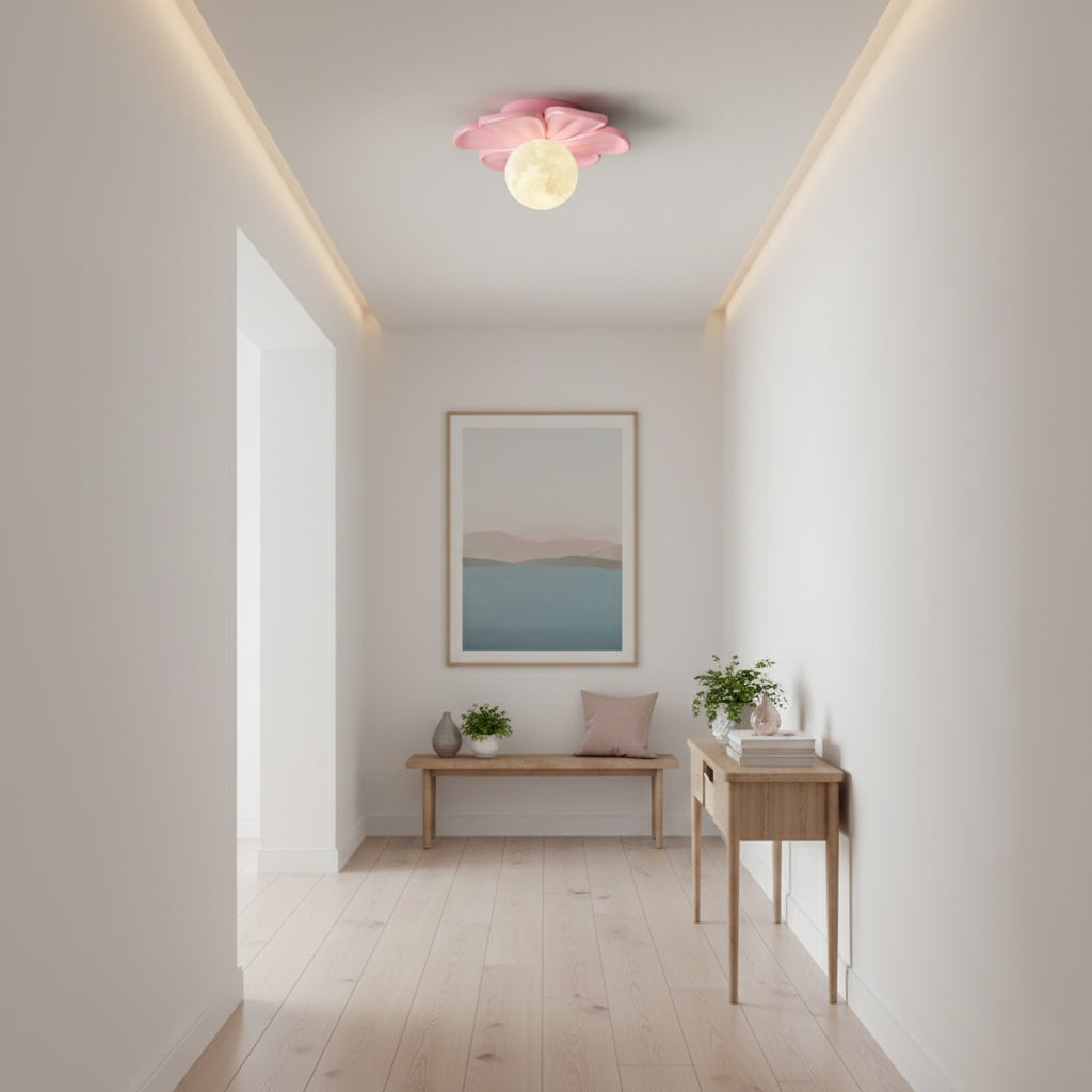 Cream Bloom Blumen Deckenlampe