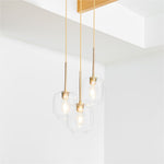 Load image into Gallery viewer, Lumivelle Pebble Glass Chandelier - 3-Light Modern Pendant Style
