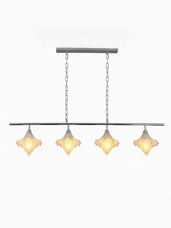 Art Deco Star Linear Pendant Light - Elegant Lighting for Kitchen Island  - Astris Cassiopeia