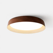 Wabi-Sabi Wood Color LED Flush Mount Ceiling Light