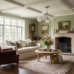 Load image into Gallery viewer, Glorica Glass Chandelier - Brass Globe Ceiling Light with Opal Shade
