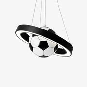 Black soccer pendant chandelier product view