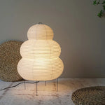 Bild in die Galerieansicht laden, Japanische Wabi Sabi weiße Reispapier Tischlampe