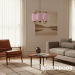 Load image into Gallery viewer, Eloise Vintage Glass Chandelier - Milk Glass Home Accent
