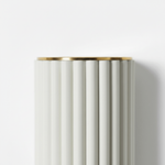 Cargar imagen en el visor de la galería, Lámpara de Pared Duova con Borde Ondulado - Latón Antiguo con Tela de Lino Adecuada para Sala de Estar y Dormitorio