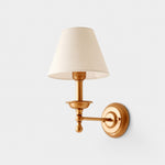 Afbeelding laden in galerijweergave, Vintage wandlamp met stoffen kap