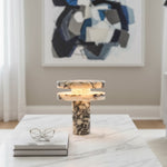 Bild in die Galerieansicht laden, Säulen-Marmor-Tischlampe