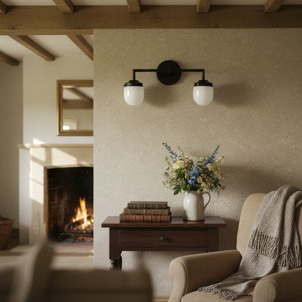 Opalume Globe Shade Modern Vanity Light for Bathroom & Dressing Room