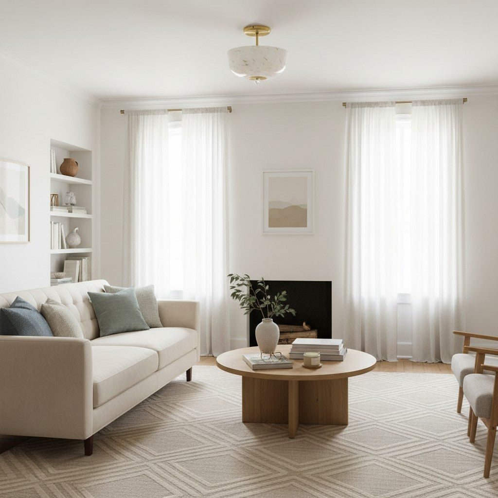 Clea Ronde Glazen Opbouwlamp - Gestippelde Kap voor Slaapkamer- en Gangverlichting