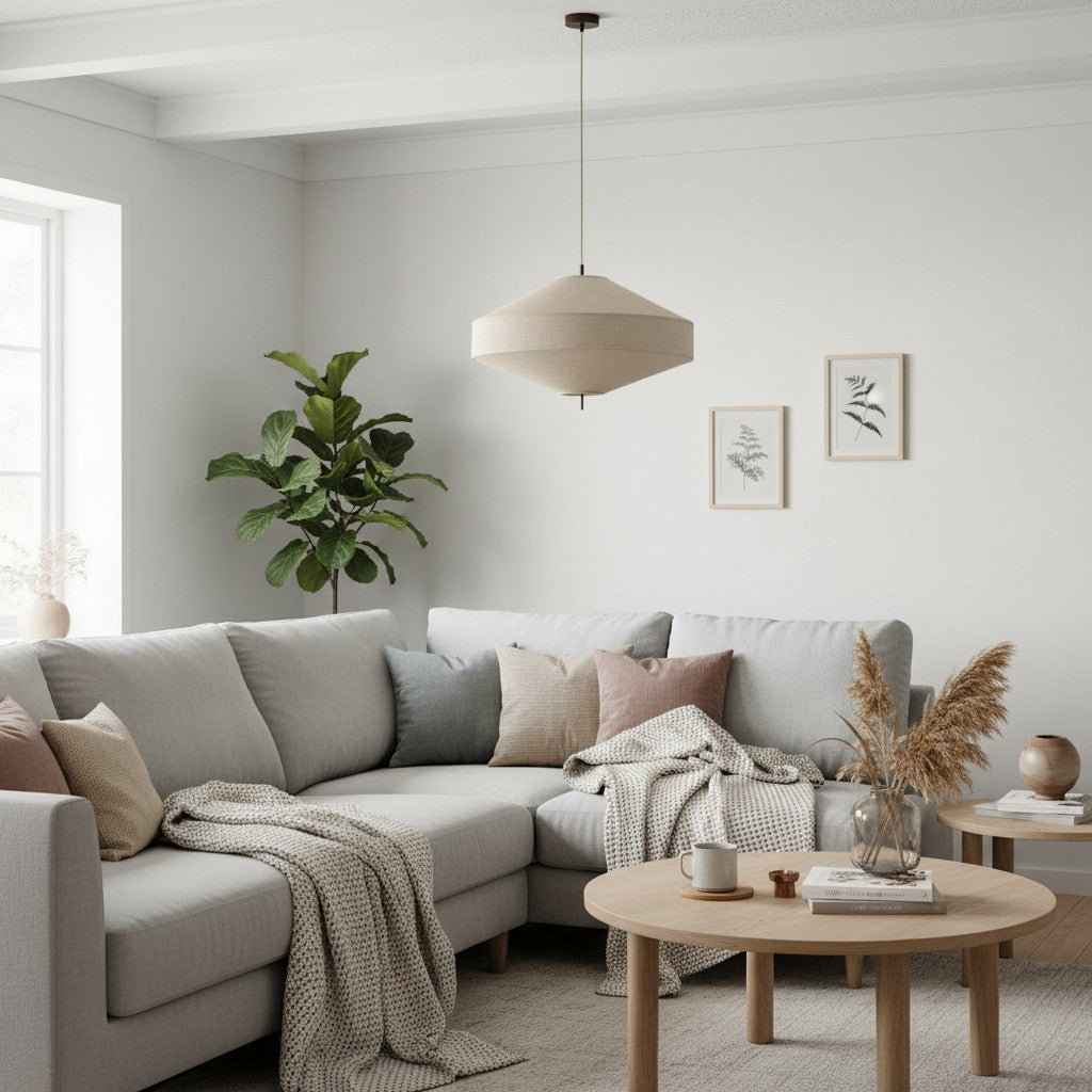 Zalen geschichtete Leinen-Hängeleuchte – Bronze Deckenleuchte für Wohn- und Esszimmer