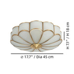 Afbeelding laden in galerijweergave, Cleo Vintage Bloemen Glazen Plafondlamp