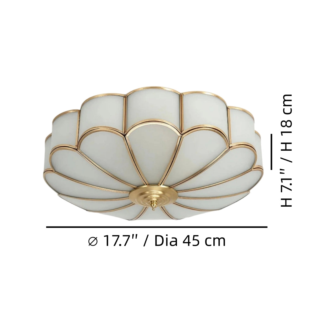 Cleo Vintage Bloemen Glazen Plafondlamp