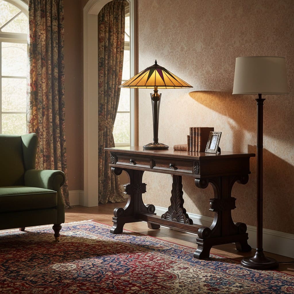 TF Dark Star Tiffany-stijl geometrische kap tafellamp voor slaapkamer en sfeerverlichting