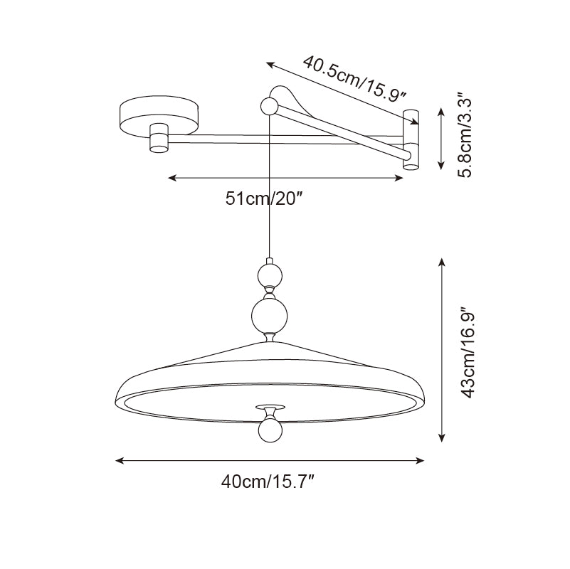 Hover Schwenkarm Pendelleuchte