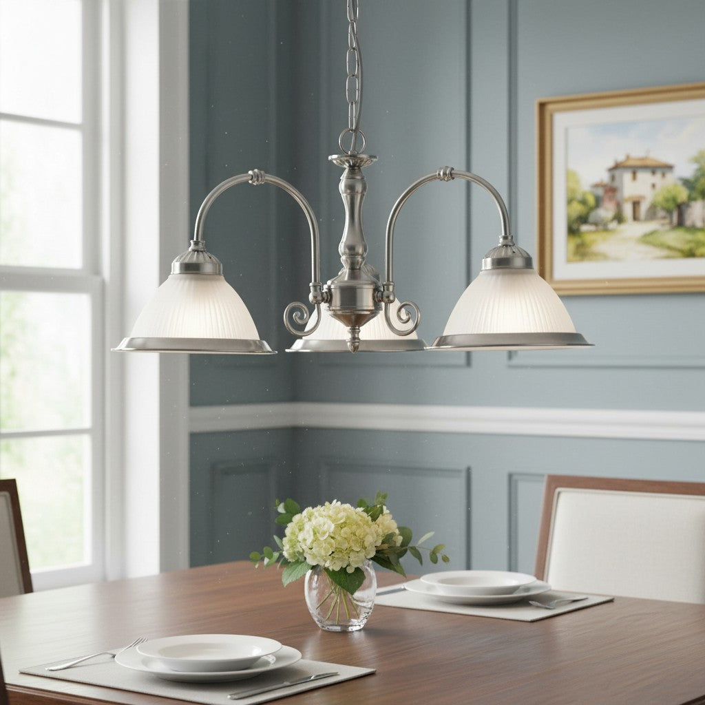 Suspension en verre côtelé TF Vintora – Finition métallique élégante pour cuisines, salles à manger et couloirs