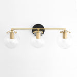 Load image into Gallery viewer, Glorica Glass 3 Shade Globe Vanity Light - Soft Bathroom Light Fixture
