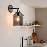 Load image into Gallery viewer, Hanton Modern Minimalist Brass and Glass Sconce – Damp Rated for Bathrooms

