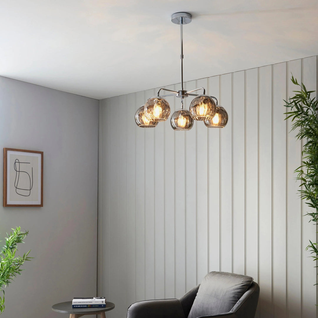 Suspension globe en verre Tracian style milieu du siècle pour salle à manger