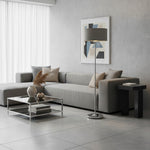 Afbeelding laden in galerijweergave, Tela Drum Lampenkap Vloerlamp - Moderne Stoffen Staande Lamp voor Thuis en Kantoor