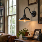 Cargar imagen en el visor de la Galería, Industrial wall sconce beside window and shelf