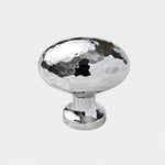 Carica l'immagine nella visualizzazione Galleria, Large hand-hammered silver pigeon egg cabinet knob