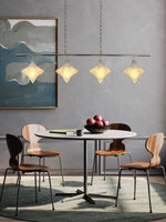 Load image into Gallery viewer, Art Deco Star Linear Pendant Light - Elegant Lighting for Kitchen Island  - Astris Cassiopeia
