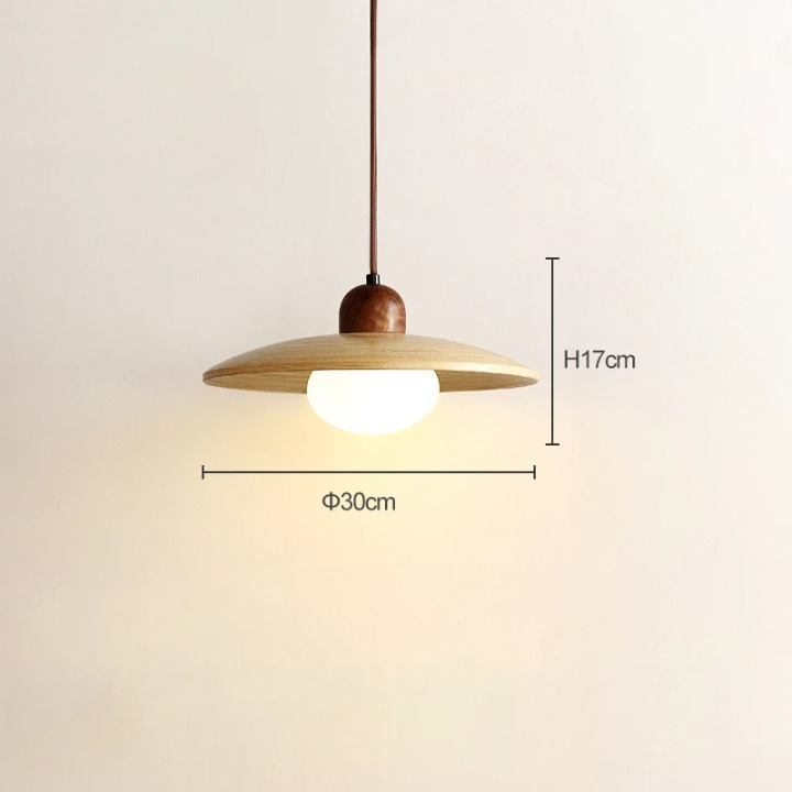 Lampada a sospensione nordica in bambù e legno