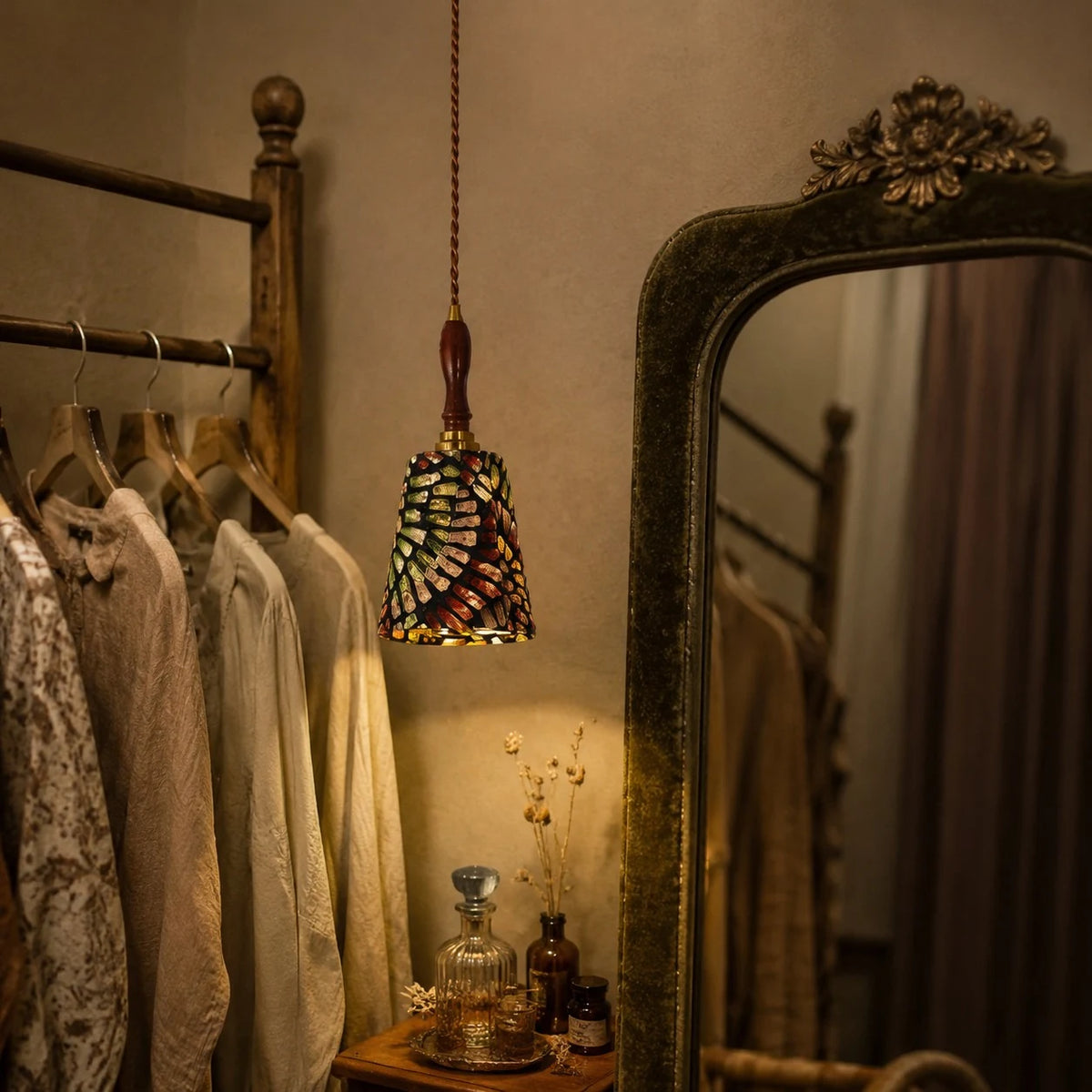 Wardrobe or entryway lighting scene
