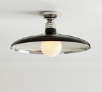 Load image into Gallery viewer, Forvara Farmhouse Metal Flush Mount Light - Black or White Ceiling Lamp
