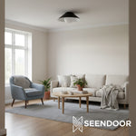 Load image into Gallery viewer, Brivana Sculpted Glass Flush Mount Light for Bedroom &amp; Living Room
