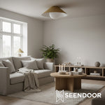 Load image into Gallery viewer, Brivana Sculpted Glass Flush Mount Light for Bedroom &amp; Living Room
