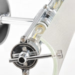 Cargar imagen en el visor de la Galería, Close detail of the ribbed glass shade and metal bracket