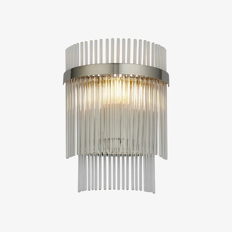 Applique Minimalista RibGlow con Bacchette di Vetro - Elegante Lampada da Parete per Casa